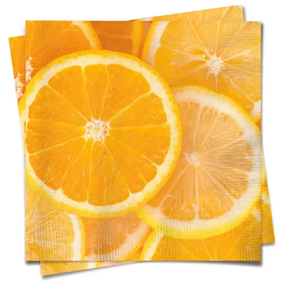 Guardanapo de Papel Decorado Laranja 32x5x32,5cm com 20 Un - Ref 19000086 Cromus