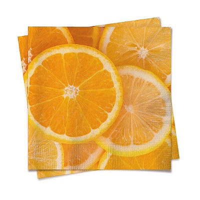Guardanapo de Papel Decorado Laranja 32x5x32,5cm com 20 Un - Ref 19000086 Cromus