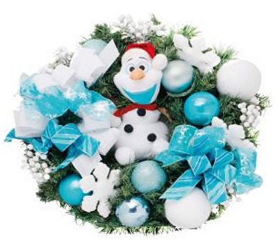 Guirlanda de Natal Decorada Frozen com Olav de Pelúcia 60cm - Coleção Disney - Ref 1924905 - Cromus Natal