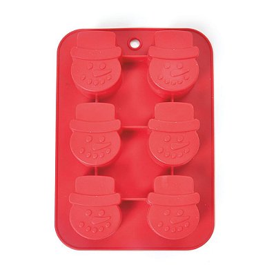 Forma de Silicone para Confeitaria de Bonecos de Neve - Coleção Kitchenware Natal - Ref 1616433 - Cromus