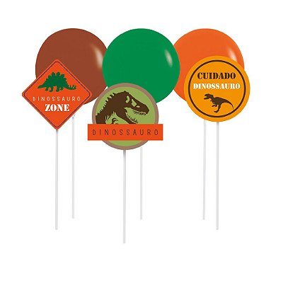 Kit Topo de Bolo com Balão Festa Mundo Dos Dinossauros - Cromus 23012257