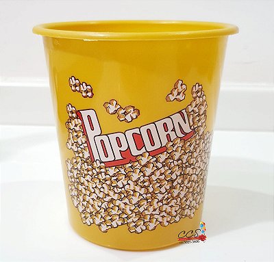 Pote POPCORN Pequeno de Pipoca 1L Amarelo - NC Toys