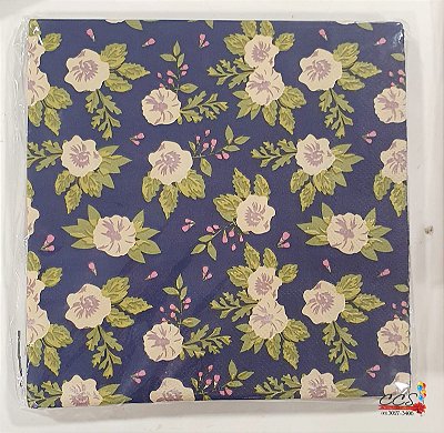 Guardanapo de Papel Decorado Florzinhas 32x5x32,5cm com 20 Un - Ref 5098 Make