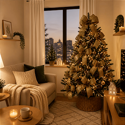 Fita Aramada Listras Ouro 63mm - Fitas Natalinas - Ref 1693984 Cromus Natal