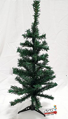 Árvore de Natal Pequena Verde com Base de Plástico 60cm - 60 Hastes - D&A