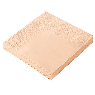 Guardanapo de Papel 25x25 Liso Pêssego com 20Un - Silver Plastic