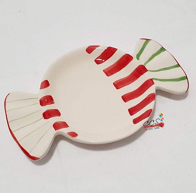 Prato Bala de Cerâmica 21x24cm com 1 Unidade - Mesa Posta - Ref 1010310 Cromus