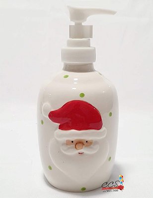 Saboneteira de Ceramica Papai Noel e Presentes com 1 Unidade - Coleção Tradition Natal - Ref 1318191 Cromus