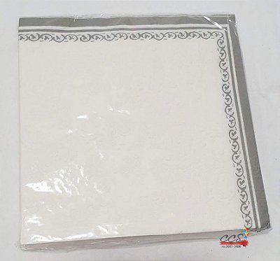 Guardanapo de Papel Decorado Borda Trabalhada Prato 32,5x32,5cm com 20 Folhas - Ref 1020670 Cromus Natal