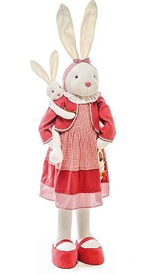 Coelha em Pé Grande Com Filhote 140cm - Coleção Goiabinha - Ref 1822471 Páscoa Cromus