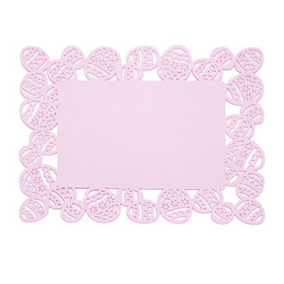 Jogo Americano em Feltro Borda Ovo de Páscoa Rosa Bebe com 1 Unidade 50x40cm - Ref 1013736 Páscoa Cromus