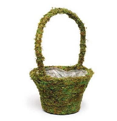 Cesta de Musgo Verde 35x20x20cm - Coleção Rustic - Ref 1826072 Páscoa Cromus