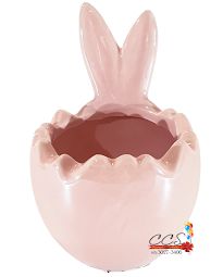 Casca de Ovo Rosa Com Orelhas de Coelho Rosa - Coleção Confeitos - Ref 1827397 Páscoa Cromus