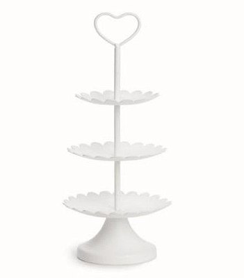 Suporte Para Doces de Metal 3 Andares Branco - Coleção Cake - Ref 1521842 Cromus