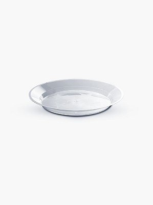 Prato Descartável Redondo de Acrílico Transparente 15cm Com 10 Unidades - Plastilania