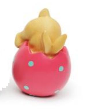 Coelho de Resina De Cabeça Dentro do Ovo Pink 11x9x7xm - Coleção Color Baby - Ref 1014715RS Páscoa Cromus