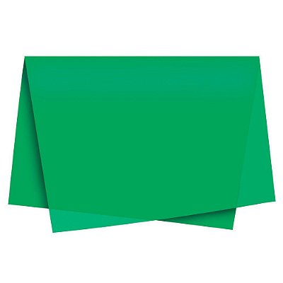 Papel de Seda Liso Vede Bandeira 49x69cm com 3 Folhas - Ref 235008 Cromus