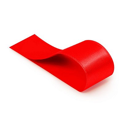Fita de Cetim Liso Vermelho 38MM com 10 Metros - Num 9 - Ref 19000257 Cromus