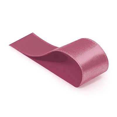 Fita de Cetim Liso Rose 6.5MM com 10 Metros - Num 1 - Ref 19000211 Cromus