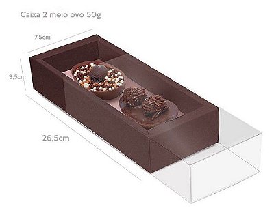 Caixa Specialla Rosê Gold Para Meio Ovo de Páscoa Tipo Luva com Moldura Para 2 Ovos 50Gr com 6 Unidades - Ref 13003375 Cromus