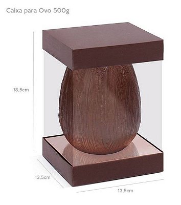Caixa Specialla Vertical Para Ovo Marrom e Rosê Gold 500Grs com 6 Unidades - Ref 13003369 Cromus