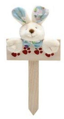 Plaquinha Patinhas Coelho Florido Azul com 1 Unidade - Coleção Daisy - Ref 1013258AZ Páscoa Cromus