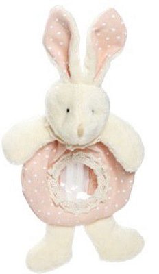 Bolsinha de Páscoa Rosê Coelho Com Visor Transparente 20cm - Ref 1822015R Páscoa Cromus