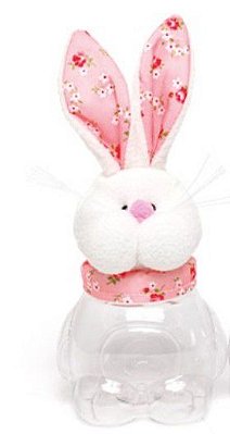 Pote Coelho Floral Rosa 20x9x8cm com 1 Unidade - Ref 1826759R Páscoa Cromus