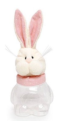 Pote Coelho Poá Rosa 20x9x8cm com 1 Unidade - Ref 1827264R Páscoa Cromus