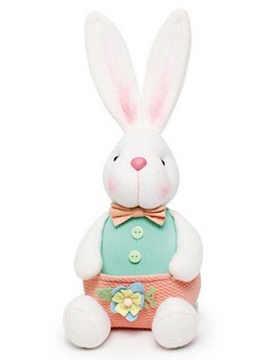 Coelho Sentado com Bolso na Frente 30cm- Coleção Erva Doce - Ref 1826797 Páscoa Cromus