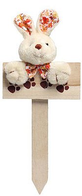 Plaquinha Patinhas Coelho Florido Laranja com 1 Unidade - Coleção Flower - Ref 1821136L Páscoa Cromus