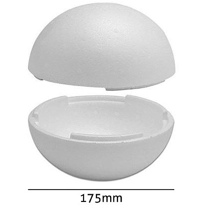 Bola de Isopor Oca Bipartida 175mm com 1 Unidade - Styroform