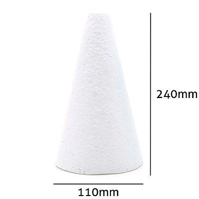 Cone De Isopor Oco 240 x 110mm com 1 Unidade - Styroform