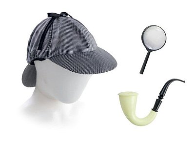 Kit Acessórios Fantasia Detetive Adulto com 3 Itens - Ref 29003862 Cromus