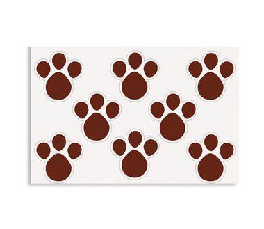 Cartela Adesiva Pegadas de Coelho Marrom e Branco G - Ref 181000024 Páscoa Cromus