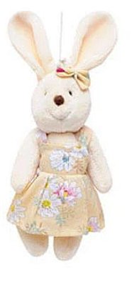 Mini Coelha de Pelúcia Florido Amarelo 22cm - Coleção Daisy - Ref 1013200AF Páscoa Cromus