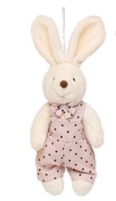 Mini Coelho de Pelúcia Poá Rosa15cm - Coleção Mint - Ref 1820597MR Páscoa Cromus