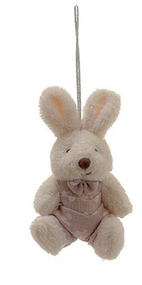 Mini Coelho de Pelúcia Poá Rosa 10cm - Coleção Candy Colors - Ref 1321027 Páscoa Cromus