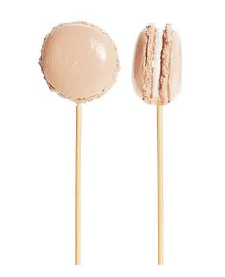 Palito Para Petiscos com Macaron de Resina Laranja Jogo com 6 Unidadades - Ref 1421239 Cromus