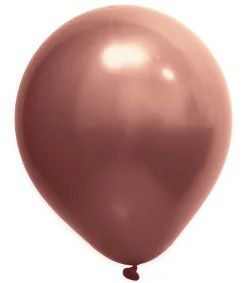 Balão de Látex 9 Polegadas Cromado Bronze com 25 Unidades - Art Latex