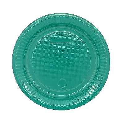 Prato Descartável de Plástico Neon Verde 15cm com 10 Unidades - Bello