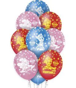 Balão Latex Premium Decorado Patrulha Canina Sortido 12 Polegadas com 10 Unidades - Ref 115941.0 Regina
