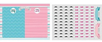 Kit Decorativo Mural de Apostas Festa Chá Revelação - Ref 111552.9 Regina