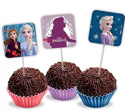 Pick Decoração Para Doces Festa Frozen com 08 Unidades - Ref 114826.5 Regina