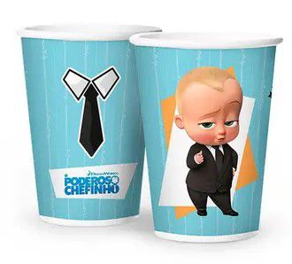 Copo Descartável de Papel Festa O Poderoso Chefinho 180ML com 08 Unidades - Ref 111977.0 Regina