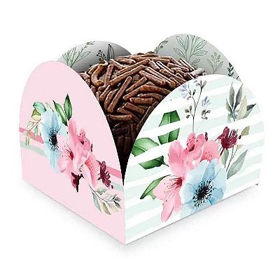 Porta Forminha Para Docinhos Festa Floral com 50 Unidades - Ref 116255.1 Regina