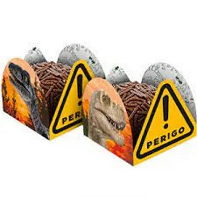 Porta Forminha Para Docinhos Festa Dinossauros com 50 Unidades - Ref 117458.4 Regina