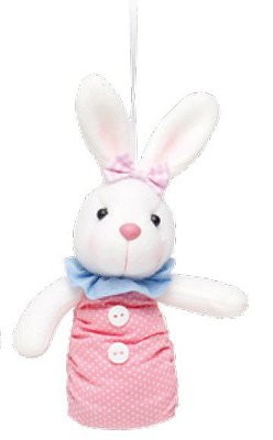 Mini Coelha de Pelúcia Meio Corpo 20x10x5cm - Coleção Teen - Ref 1826780F Páscoa Cromus