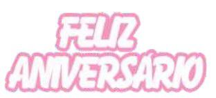 Painel Faixa Feliz Aniversário Branco e Rosa 76x16cm - Ref 113003 Piffer