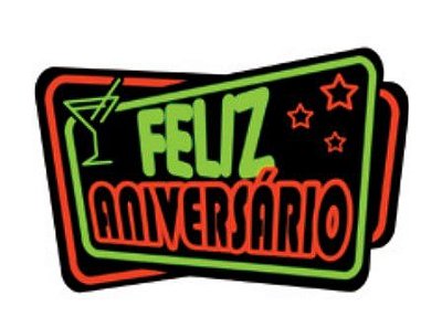 Placa Decorativa de MDF Feliz Aniversário Neon 30x19.5cm - Ref DC0030 - Grintoy